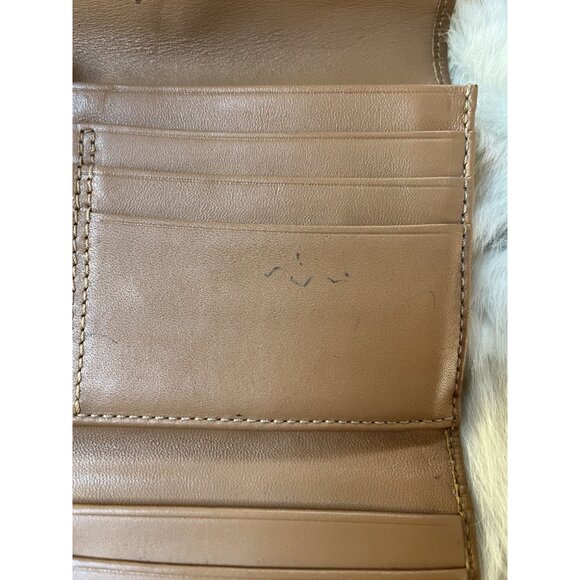 Coach Signature Canvas & Leather Checkbook Wallet With Snap Closure & Zip Pocket - Picture 6 of 10